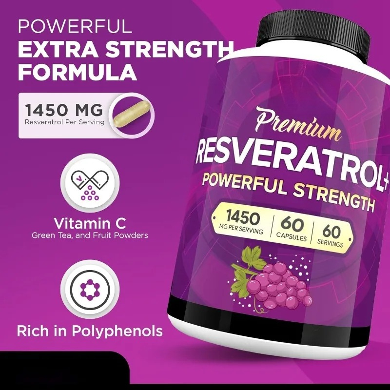 Herbal Tea For Wellness - Resveratrol de 1450 mg: suplemento de